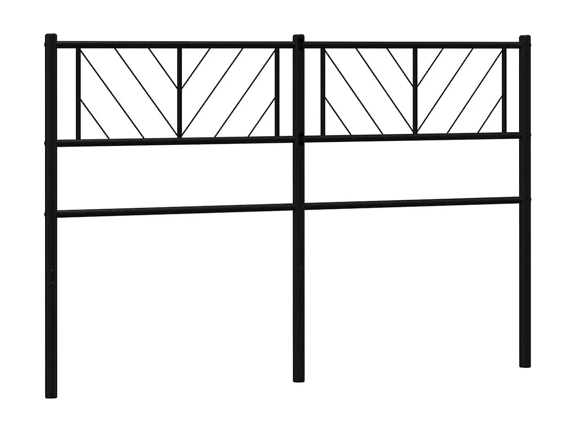 Tête de Lit | Panneau de tête pour lit Moderne métal noir 135 cm