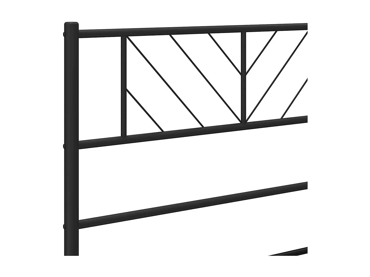 Tête de Lit | Panneau de tête pour lit Moderne métal noir 135 cm