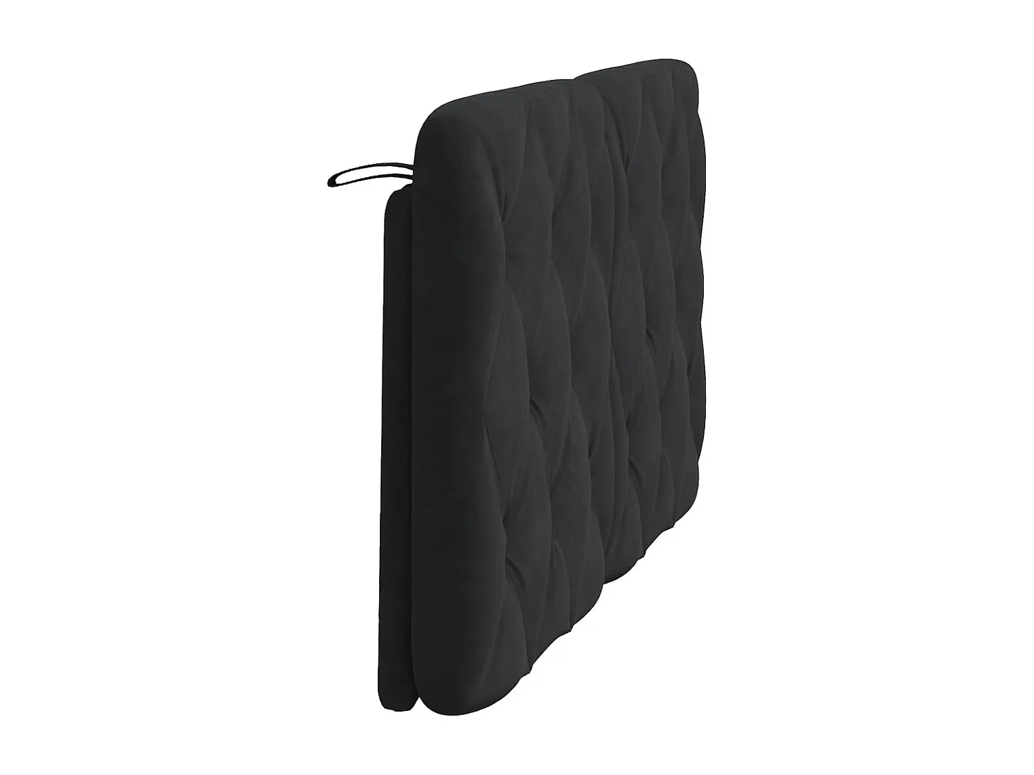 Hoofdbord | Hoofdbordkussen 140 cm fluweel zwart