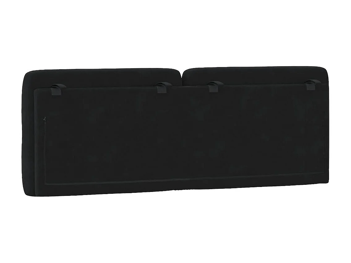 Hoofdbord | Hoofdbordkussen 140 cm fluweel zwart