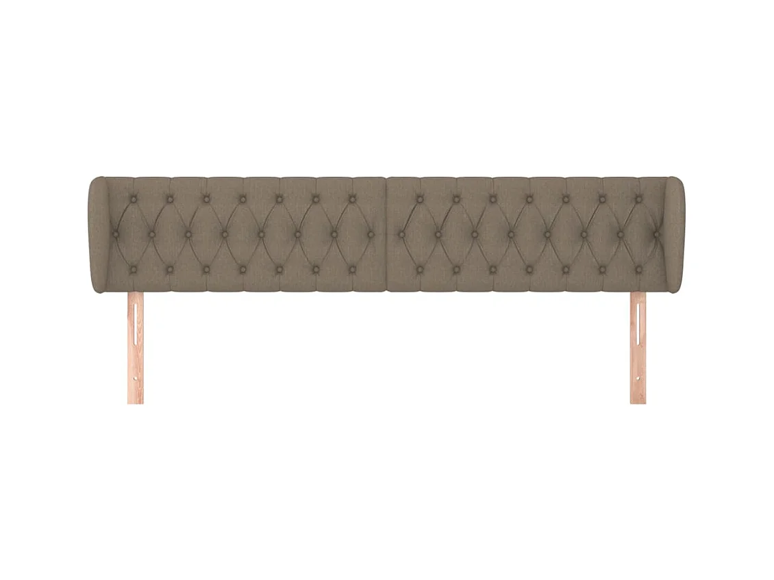 Mueble cabecero | Cabezal de cama | Cabecero de tela gris taupe 183x23x78/88 cm