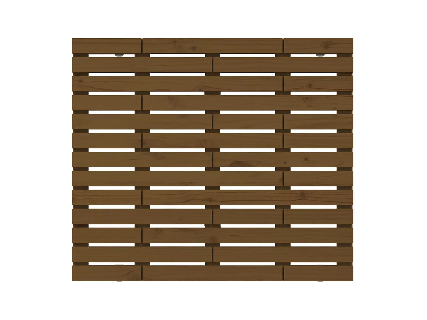 Cabecero cama | Cabezal de cama | Mueble de cabecero pared madera maciza pino marrón miel 126x3x91,5cm