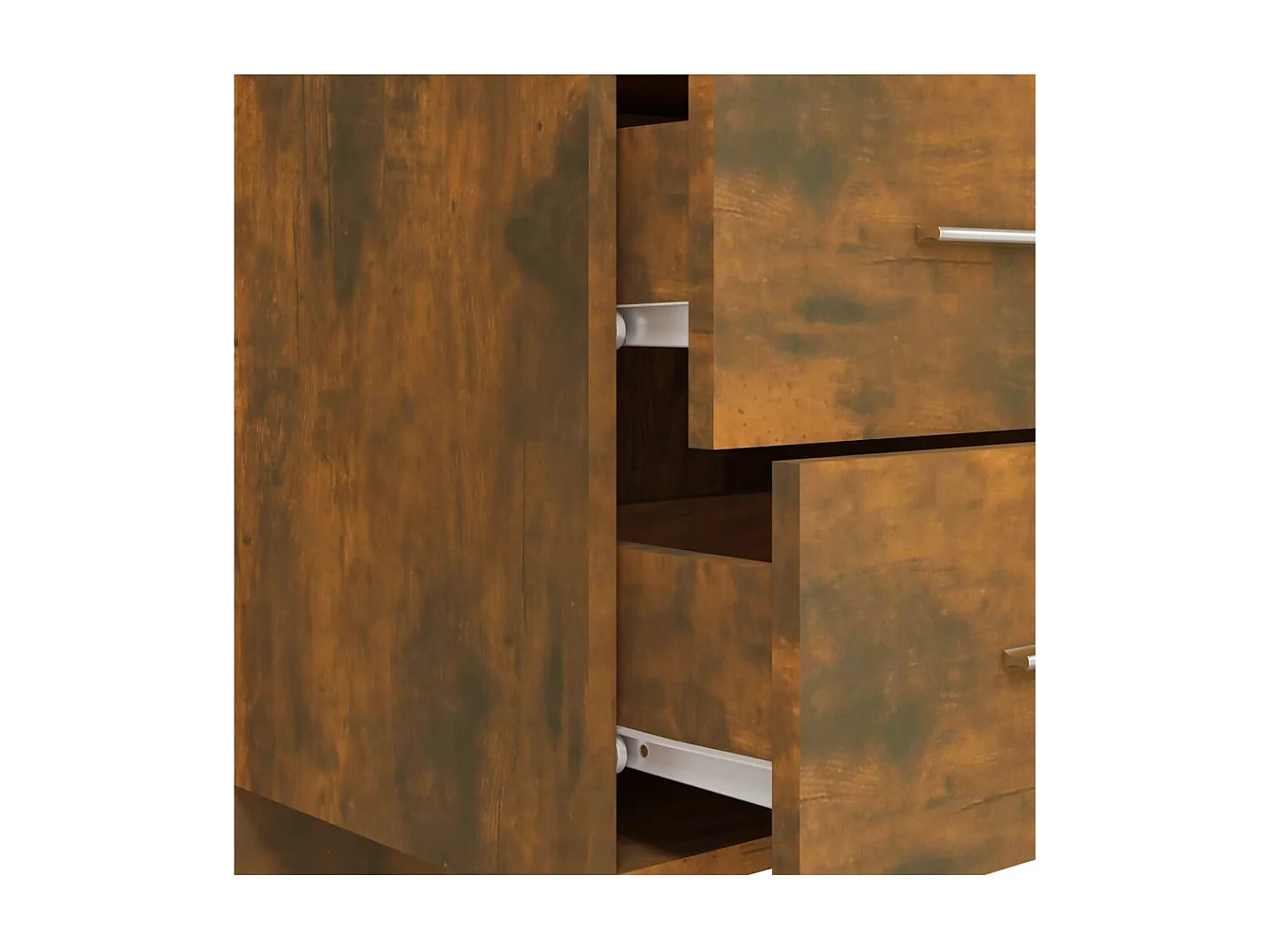 Cabecero de Cama | Cabezal de cama | Mueble de cabecero con mesitas madera contrachapada roble ahumado