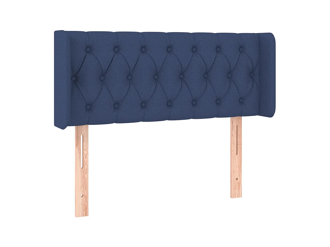 Mueble cabecero | Cabezal de cama | Cabecero con LED de tela azul 93x16x78/88 cm