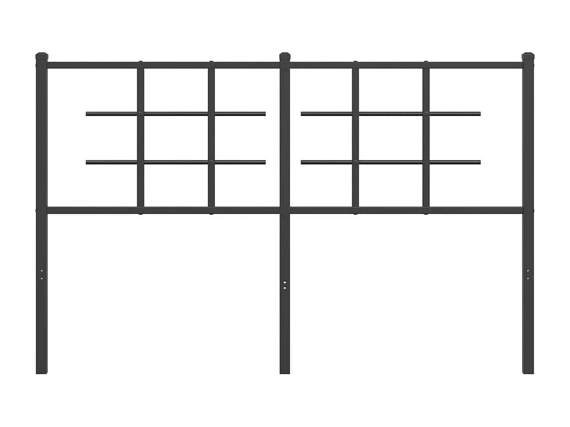 Tête de Lit | Panneau de tête pour lit Moderne métal noir 140 cm
