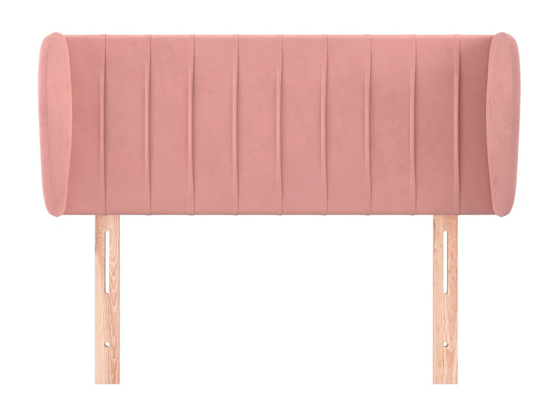 Mueble cabecero | Cabezal de cama | Cabecero de terciopelo rosa 103x23x78/88 cm