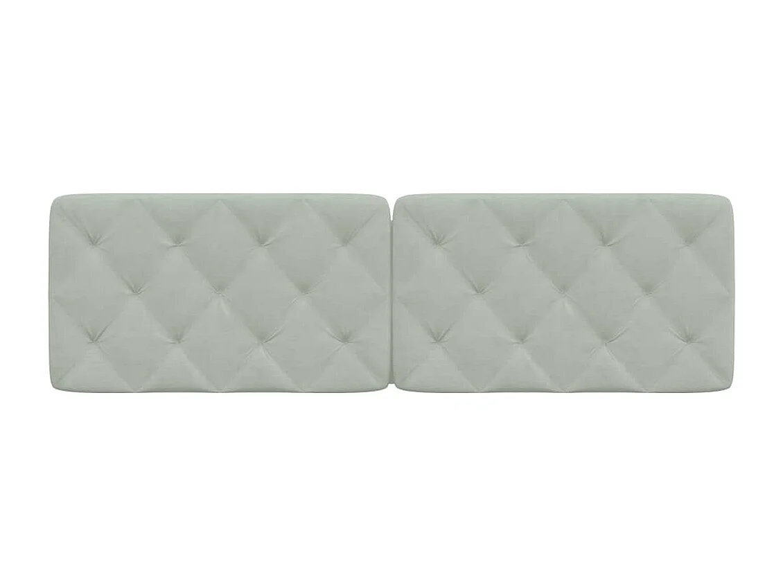 Cabecero de Cama | Cabezal de cama | Mueble de cabecero acolchado terciopelo gris claro 160 cm