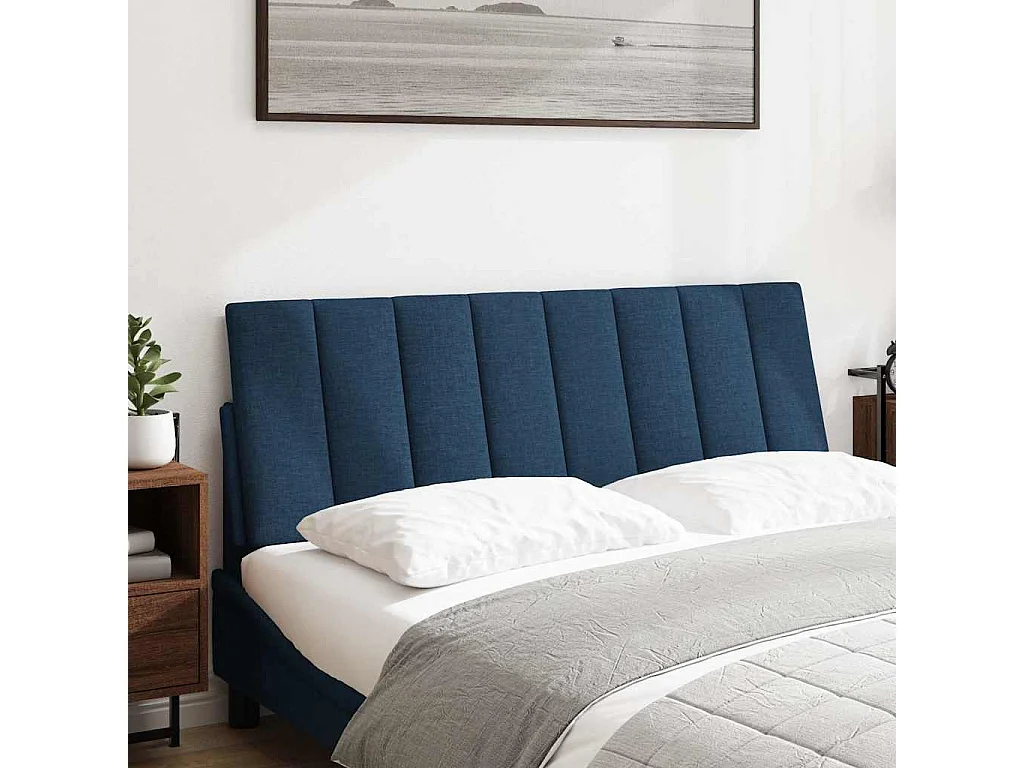 Tête de lit | Coussin de tête de lit | Tête de lit décoratif bleu 140 cm tissu