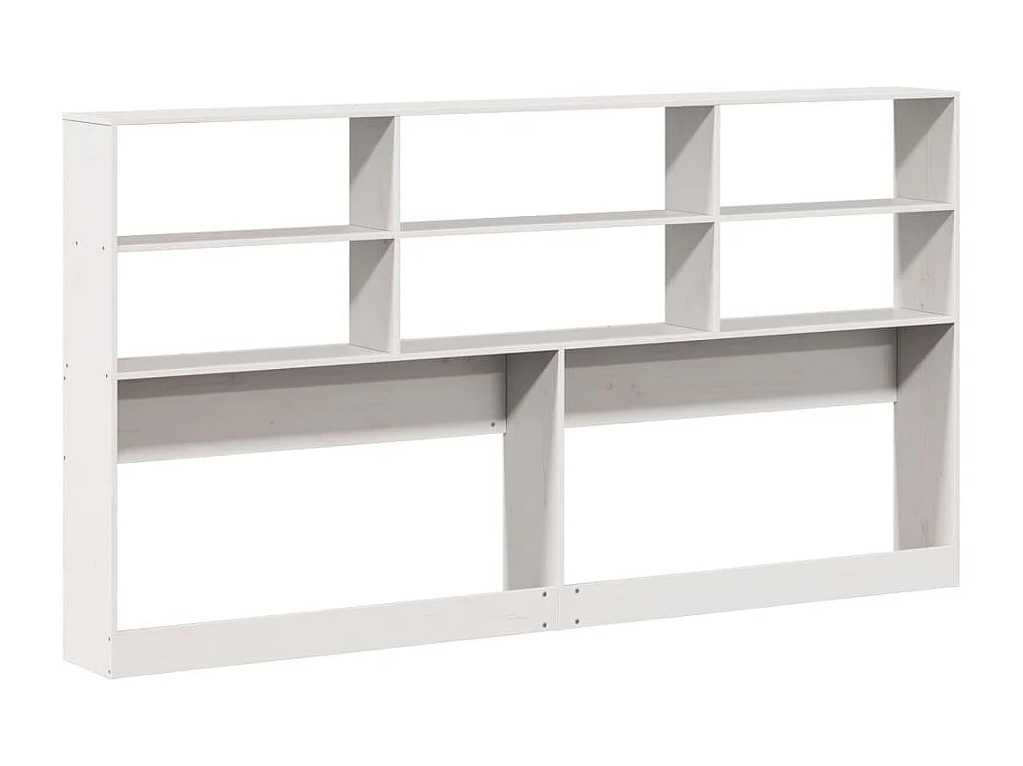 Tête de Lit | Panneau de tête pour lit Moderne avec rangement blanc 180 cm bois massif de pin