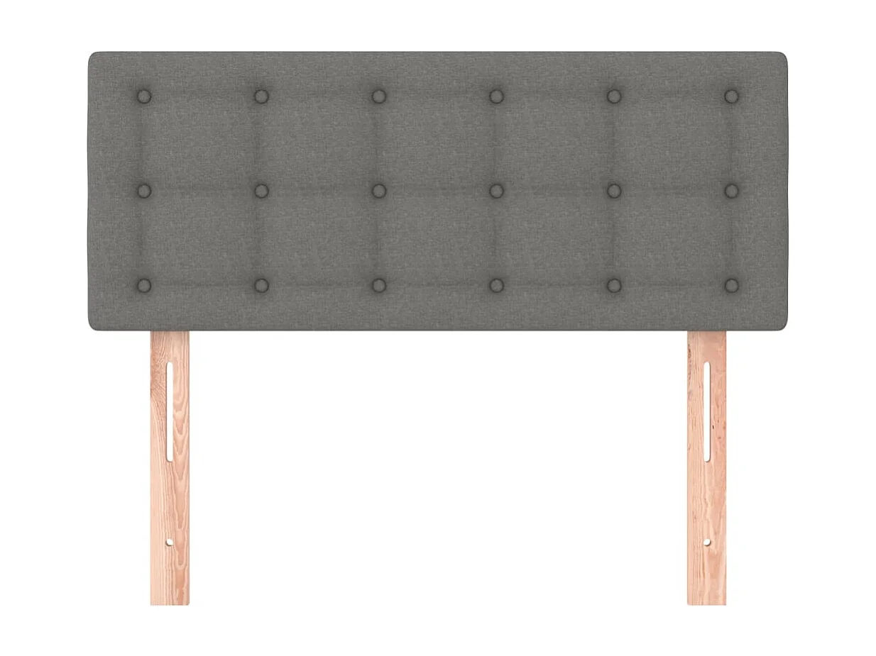 Mueble cabecero | Cabezal de cama | Cabecero de tela gris oscuro 90x5x78/88 cm