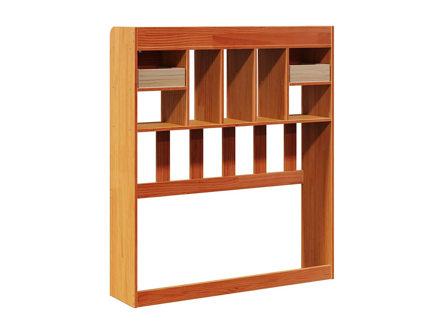 Cabecero de Cama | Cabezal de cama | Mueble de cabecero almacenaje madera maciza pino marrón 100 cm