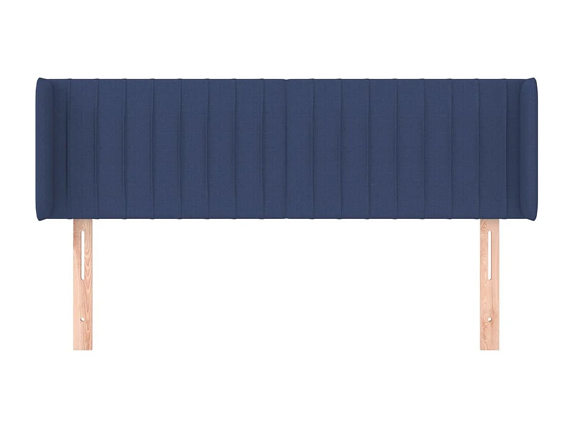 Mueble cabecero | Cabezal de cama | Cabecero de tela azul 147x16x78/88 cm