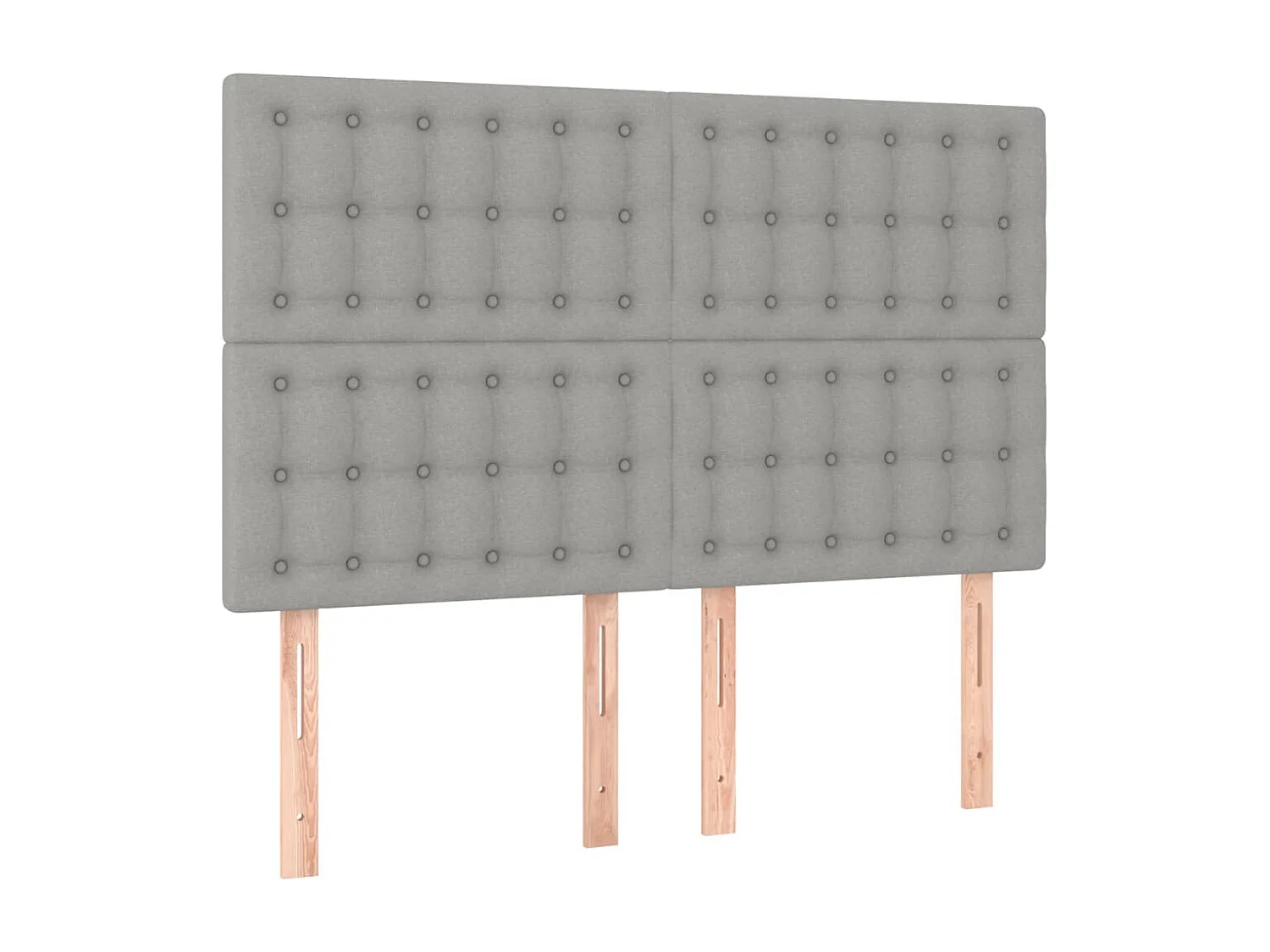 Têtes de lit | Panneaux de tête pour lit Moderne 4 pcs Gris clair 72x5x78/88 cm Tissu