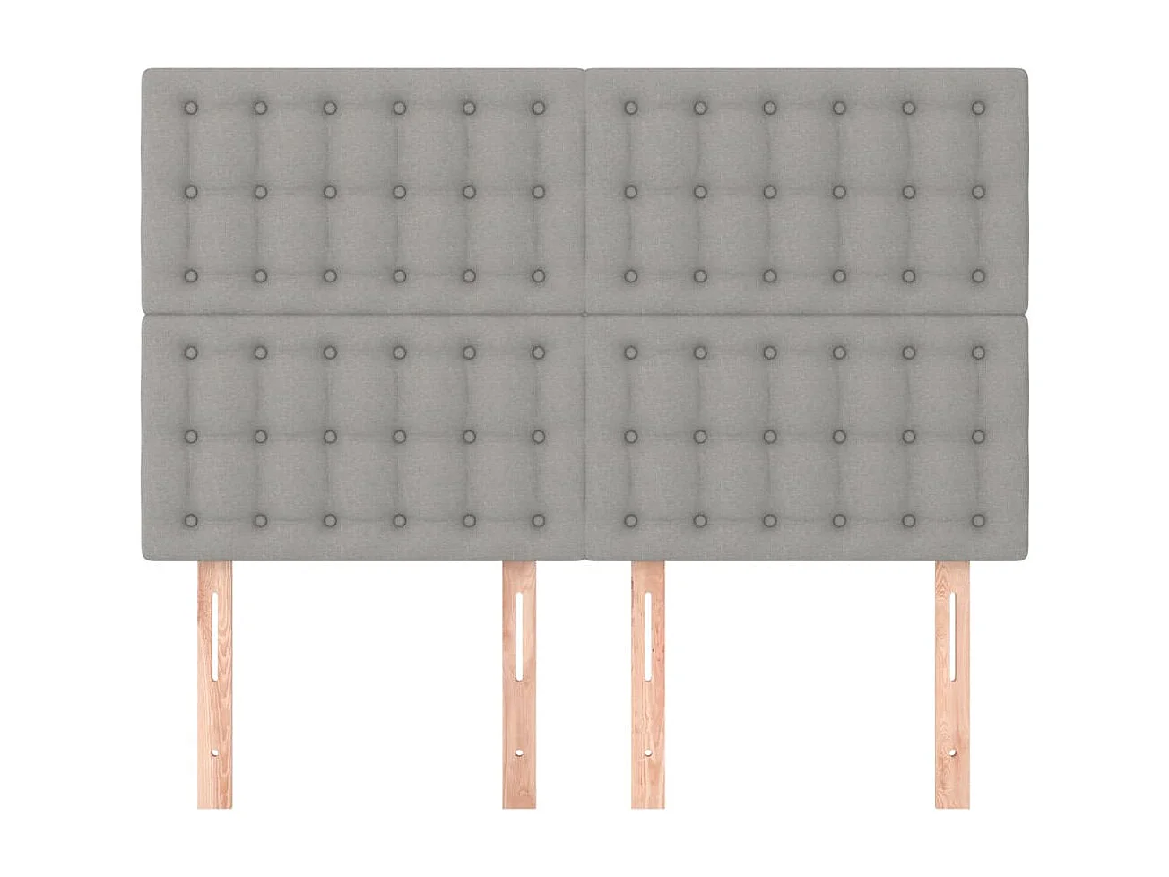 Têtes de lit | Panneaux de tête pour lit Moderne 4 pcs Gris clair 72x5x78/88 cm Tissu