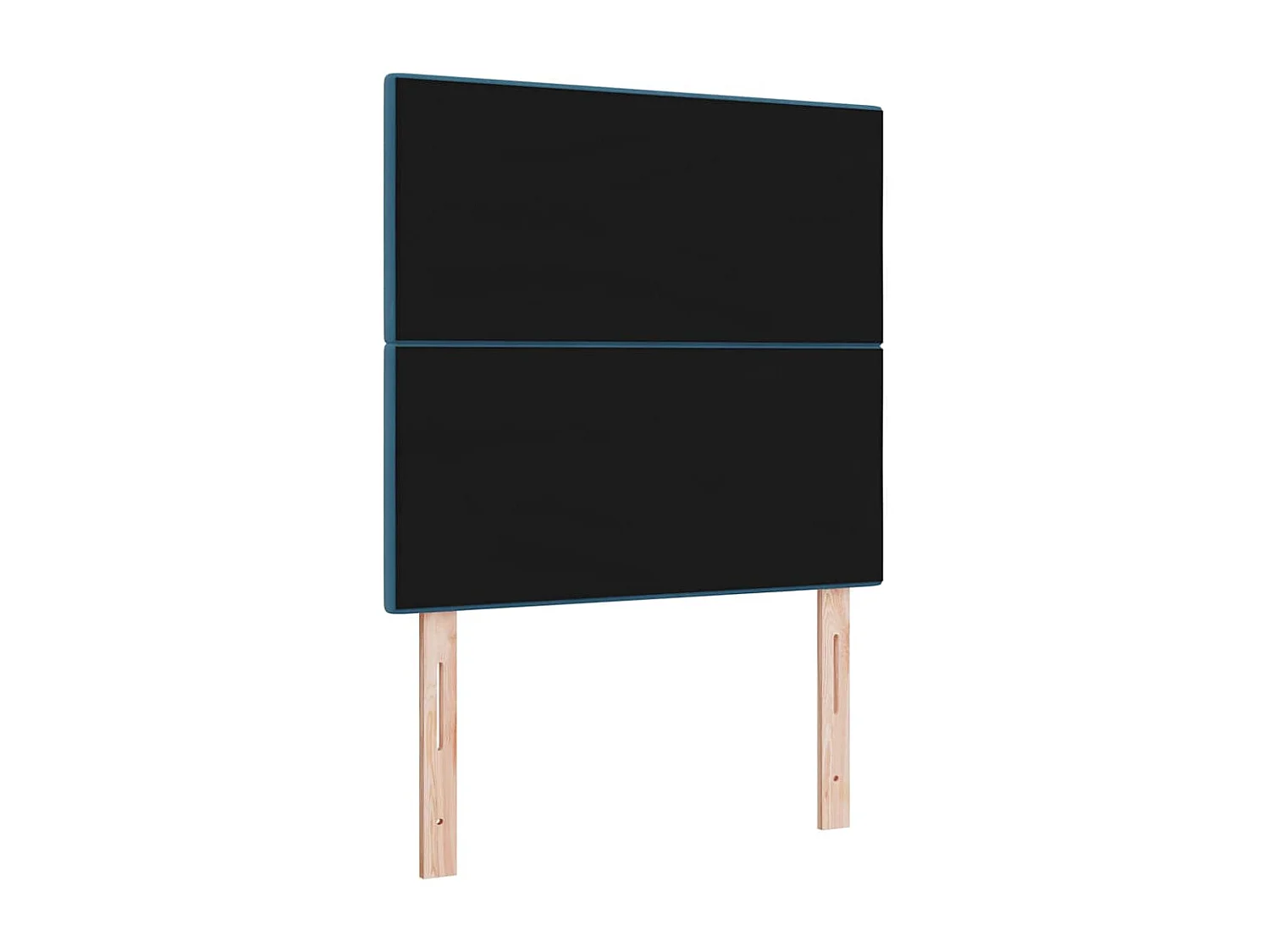 Cabecero | Cabezal de Cama | Mueble cabecero con luces de tiras LED Ajustable Azul 90 cm Terciopelo