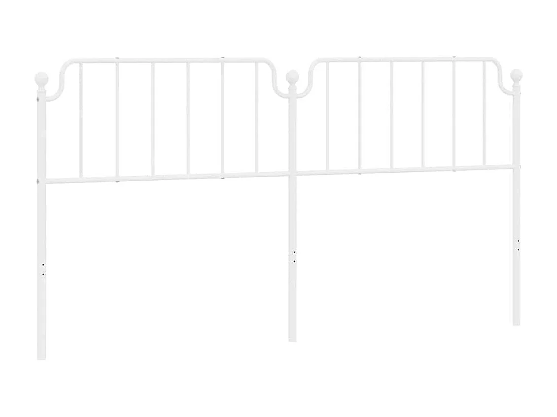 Tête de Lit | Panneau de tête pour lit Moderne métal blanc 193 cm