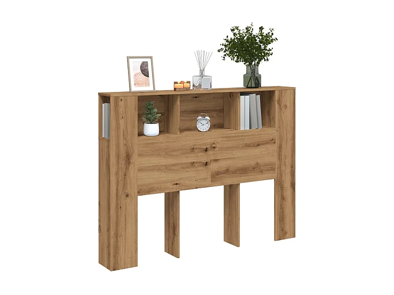 Cabecero de Cama | Cabezal de cama | Mueble de cabecero roble artesanal 140x18,5x102,5 cm madera de ingeniería