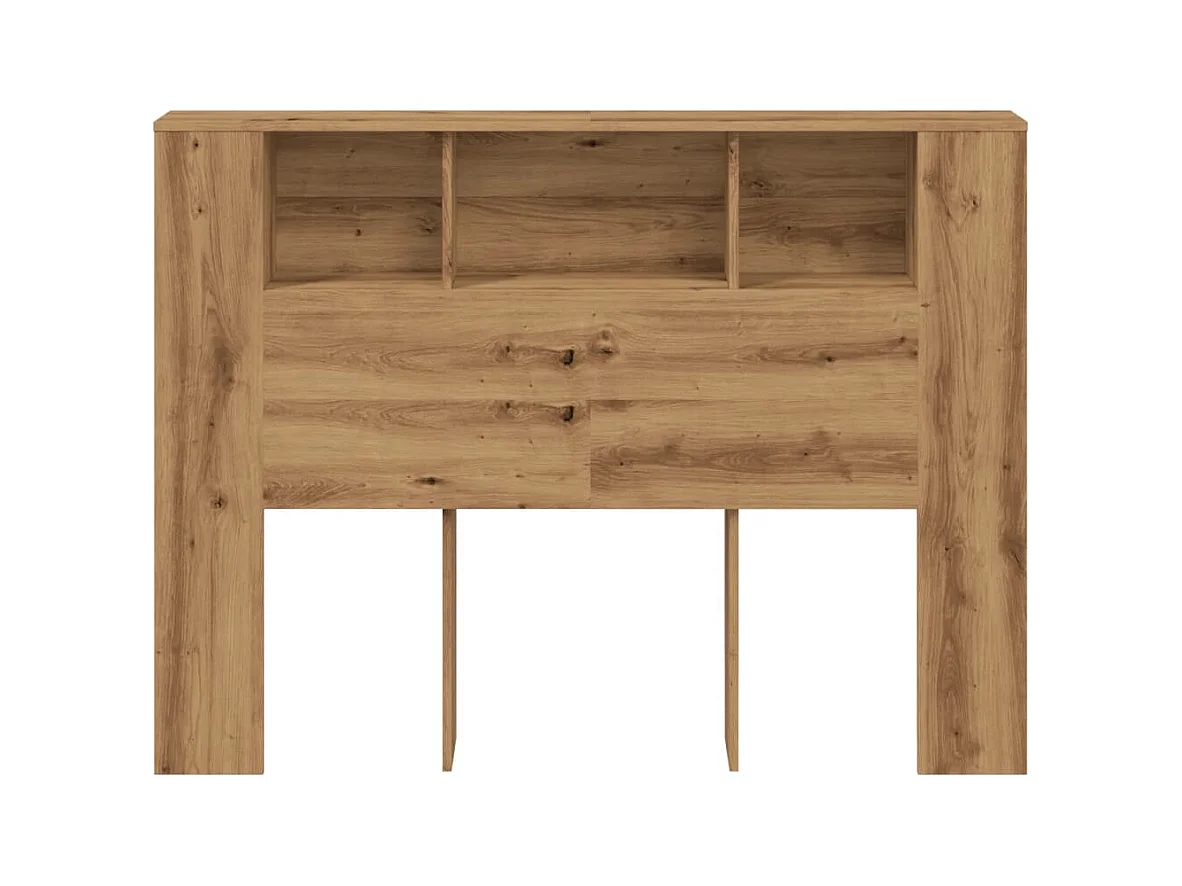 Cabecero de Cama | Cabezal de cama | Mueble de cabecero roble artesanal 140x18,5x102,5 cm madera de ingeniería