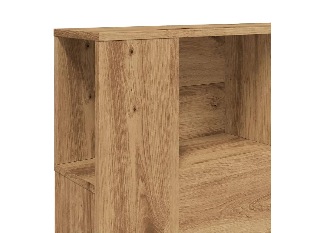 Cabecero de Cama | Cabezal de cama | Mueble de cabecero roble artesanal 140x18,5x102,5 cm madera de ingeniería
