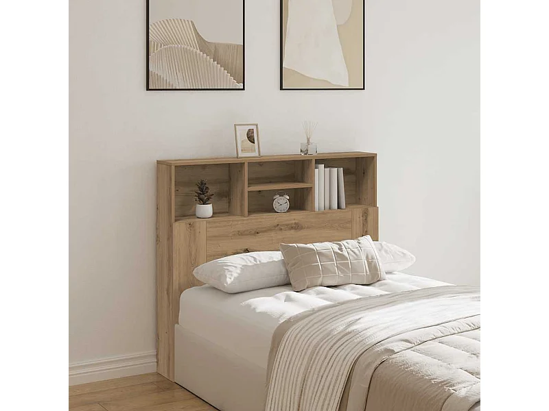 Mueble cabecero | Cabecero | Cabezal de cama armario madera roble artisian 120x19x103,5 cm