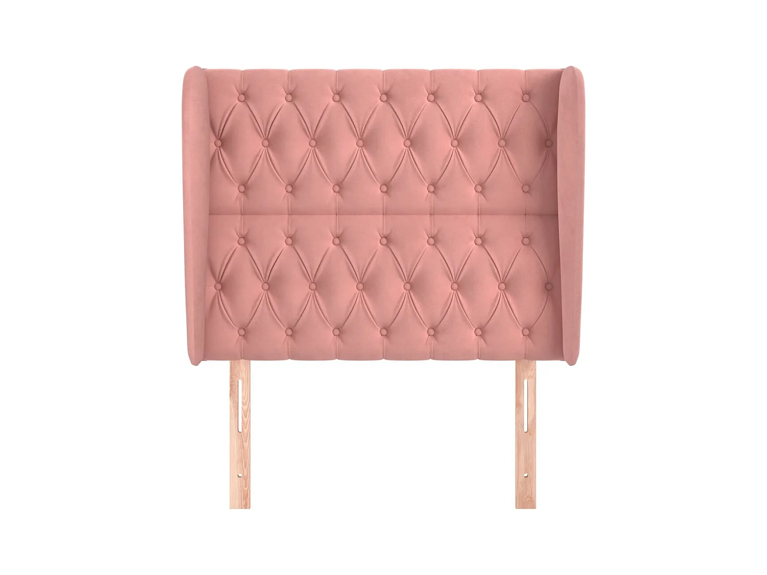Tête de Lit | Panneau de tête pour lit Moderne avec oreilles Rose 93x23x118/128 cm Velours