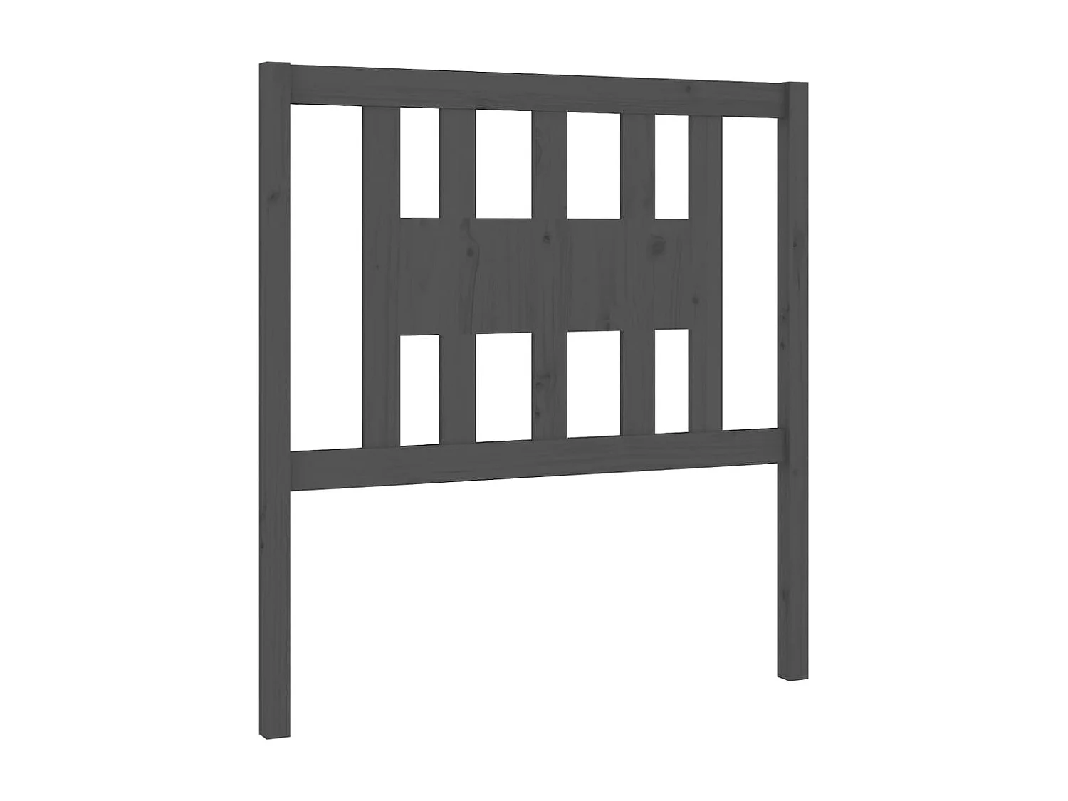 Tête de Lit | Panneau de tête pour lit Moderne Gris 106x4x100 cm Bois massif de pin