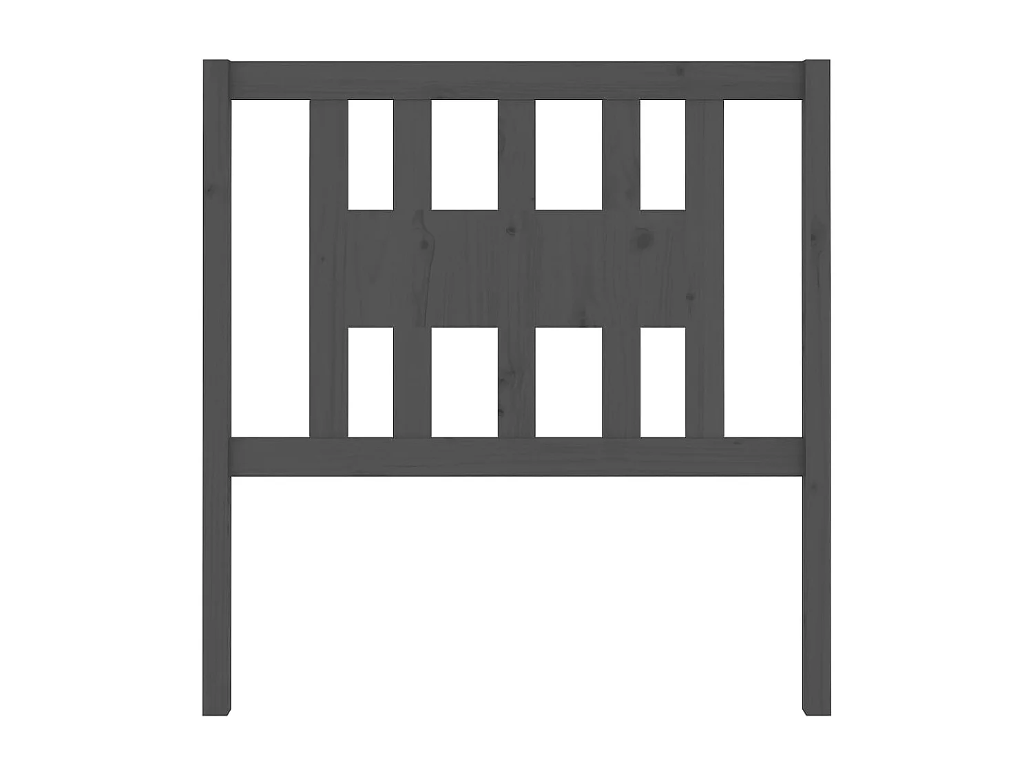 Tête de Lit | Panneau de tête pour lit Moderne Gris 106x4x100 cm Bois massif de pin