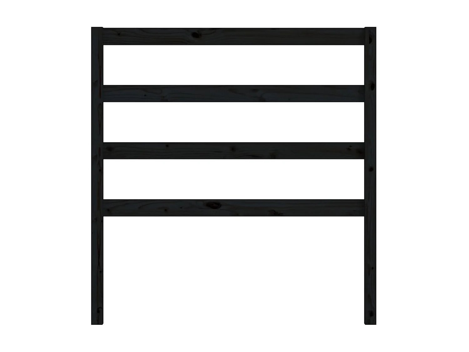 Cabecero de Cama | Cabezal de cama | Mueble de cabecero madera maciza de pino negro 81x4x100 cm