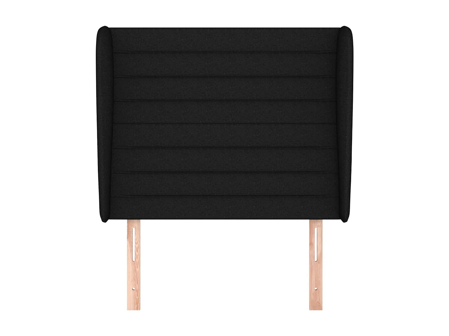 Tête de Lit | Panneau de tête pour lit Moderne avec oreilles Noir 83x23x118/128 cm Tissu