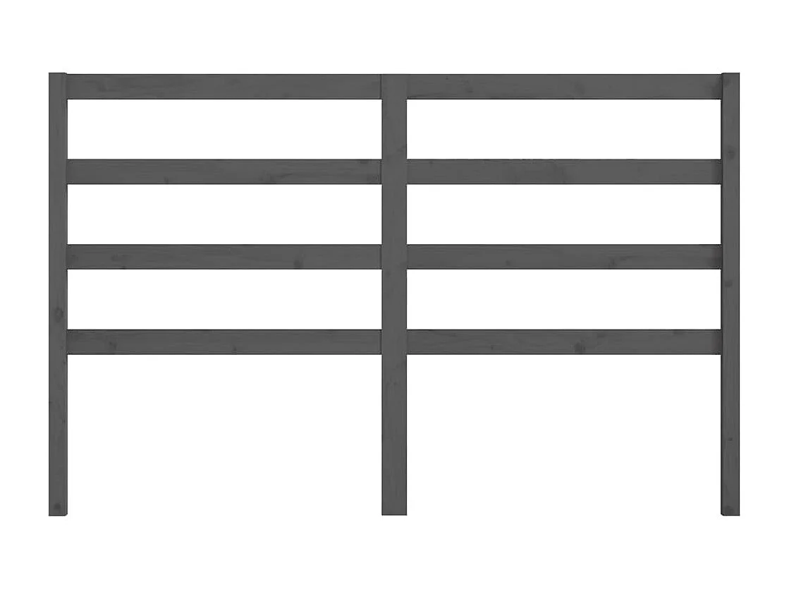 Tête de Lit | Panneau de tête pour lit Moderne Gris 146x4x100 cm Bois massif de pin