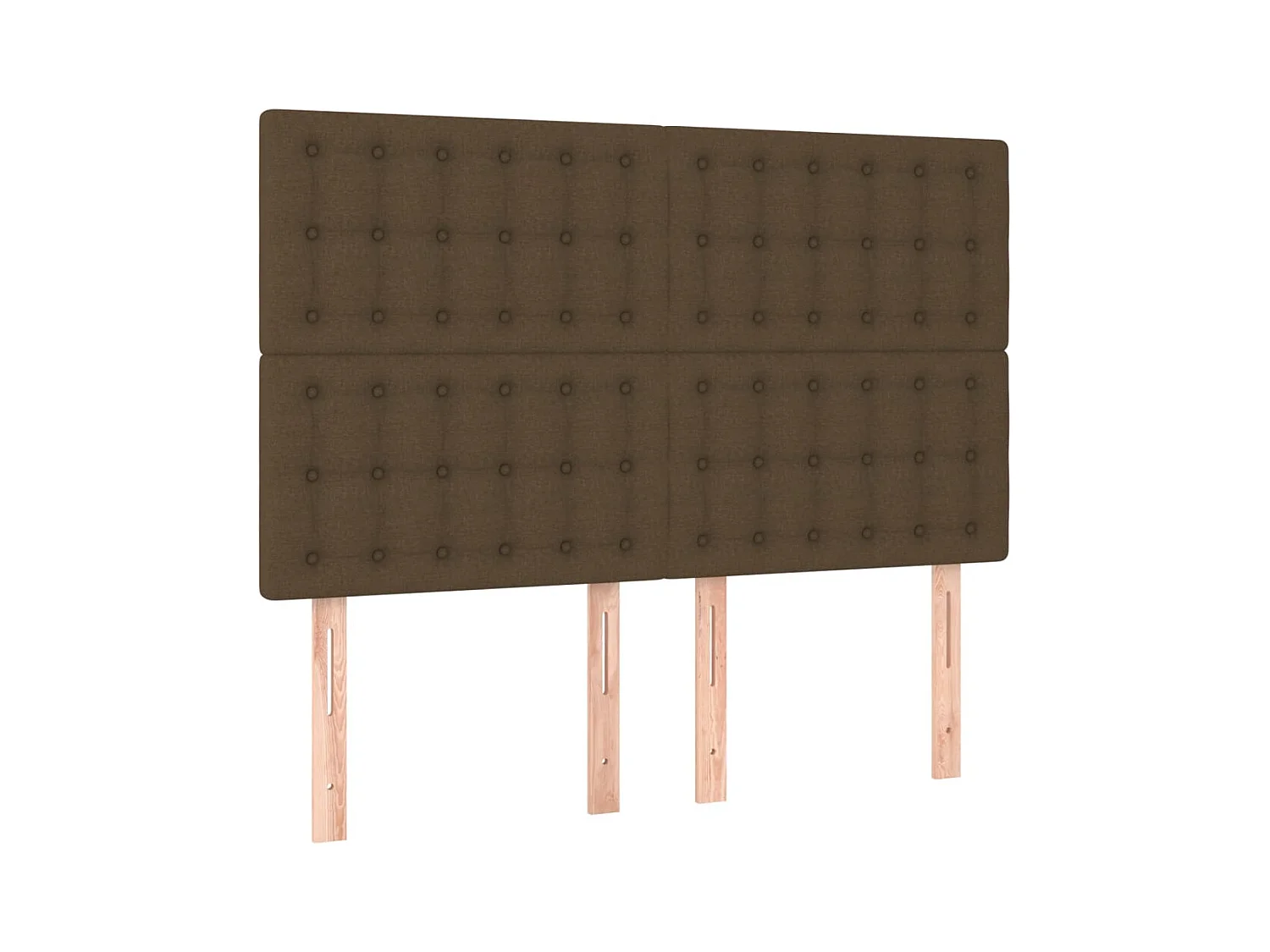 Têtes de lit | Panneaux de tête pour lit Moderne 4 pcs Marron foncé 72x5x78/88 cm Tissu