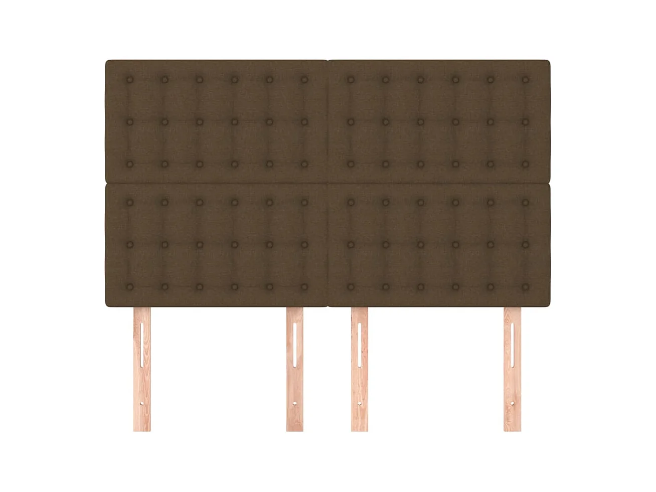 Têtes de lit | Panneaux de tête pour lit Moderne 4 pcs Marron foncé 72x5x78/88 cm Tissu