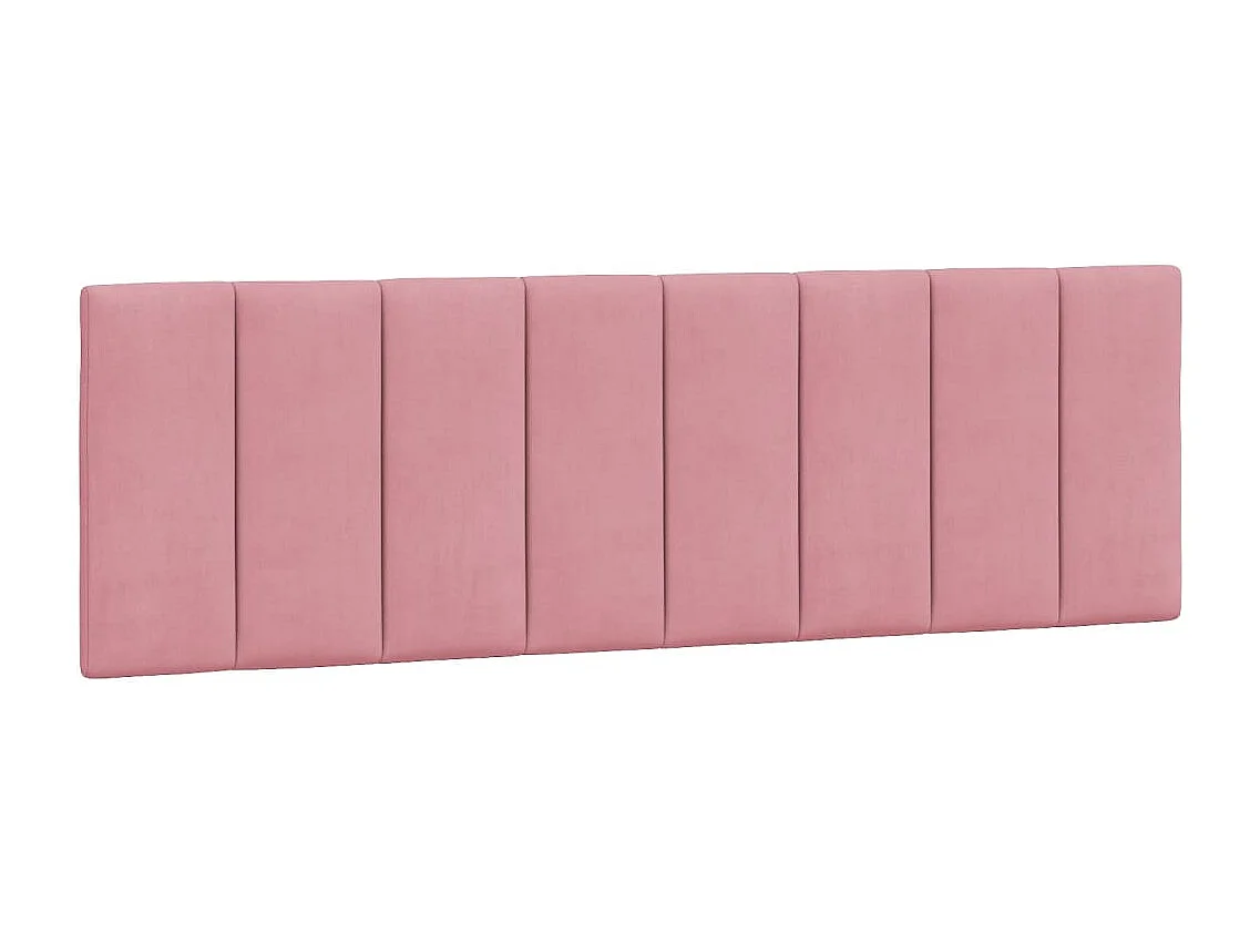 Cabecero de Cama | Cabezal de cama | Mueble de cabecero acolchado Hanko terciopelo rosa 160 cm