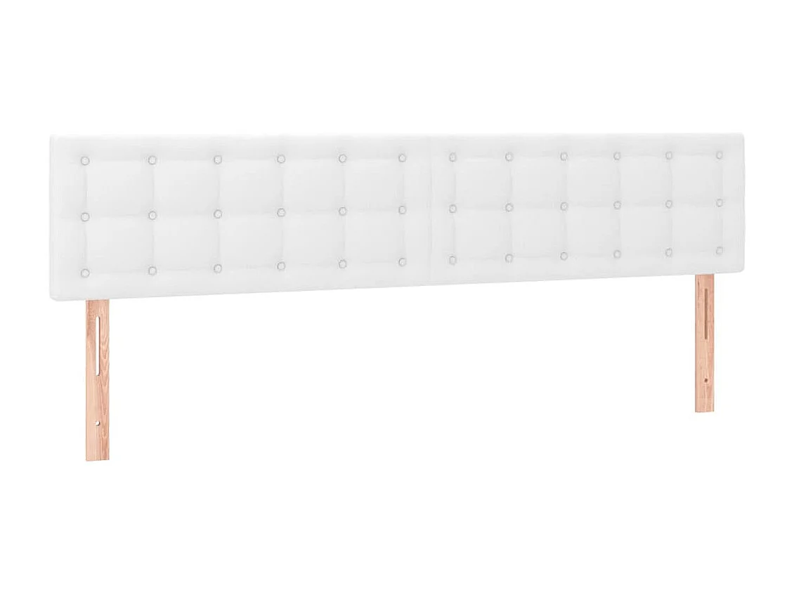 Têtes de lit | Panneaux de tête pour lit Moderne 2 pcs Blanc 100x5x78/88 cm Similicuir
