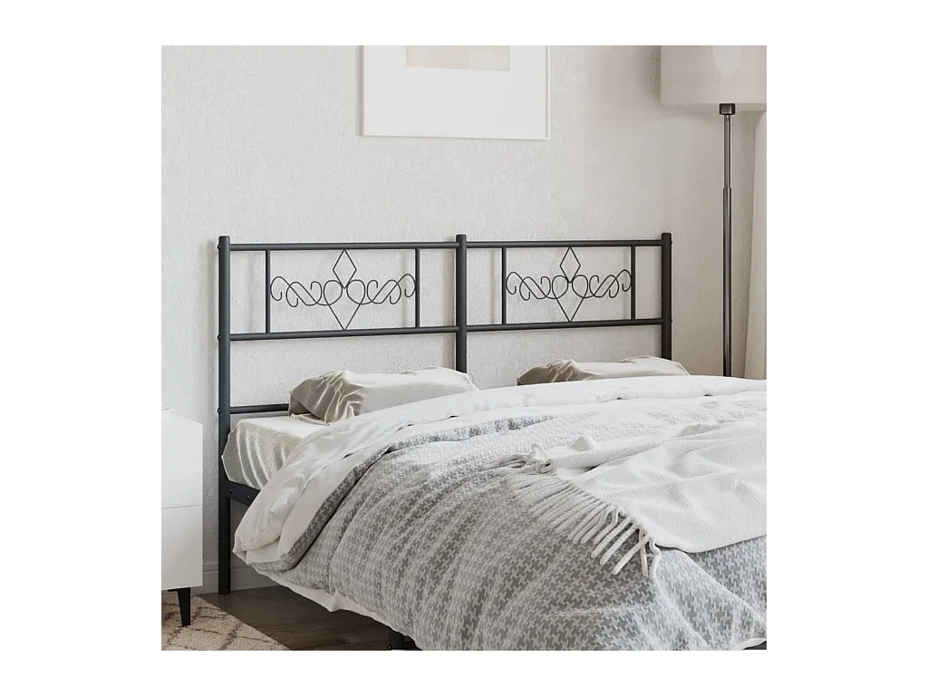 Mueble cabecero | Cabezal de cama | Cabecero de metal negro 120 cm