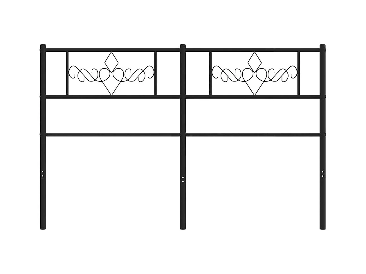 Mueble cabecero | Cabezal de cama | Cabecero de metal negro 120 cm