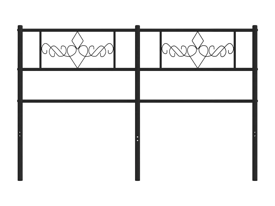Mueble cabecero | Cabezal de cama | Cabecero de metal negro 120 cm
