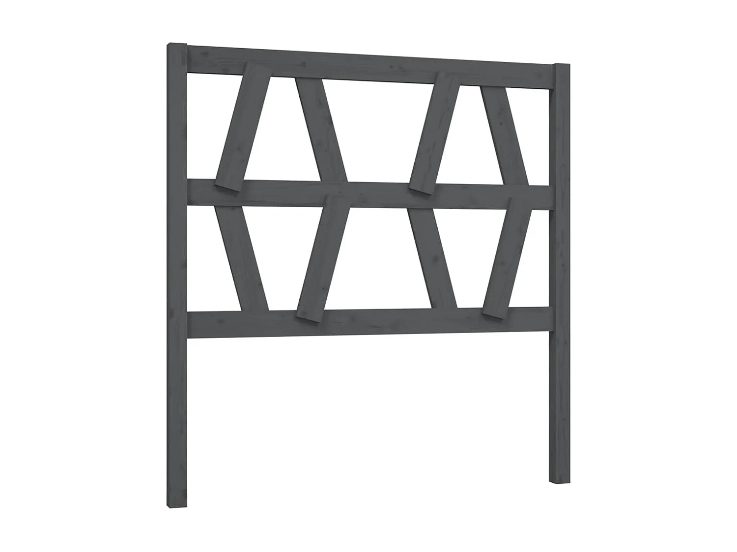 Hoofdbord | Hoofdeinde 106x4x100 cm massief grenenhout grijs