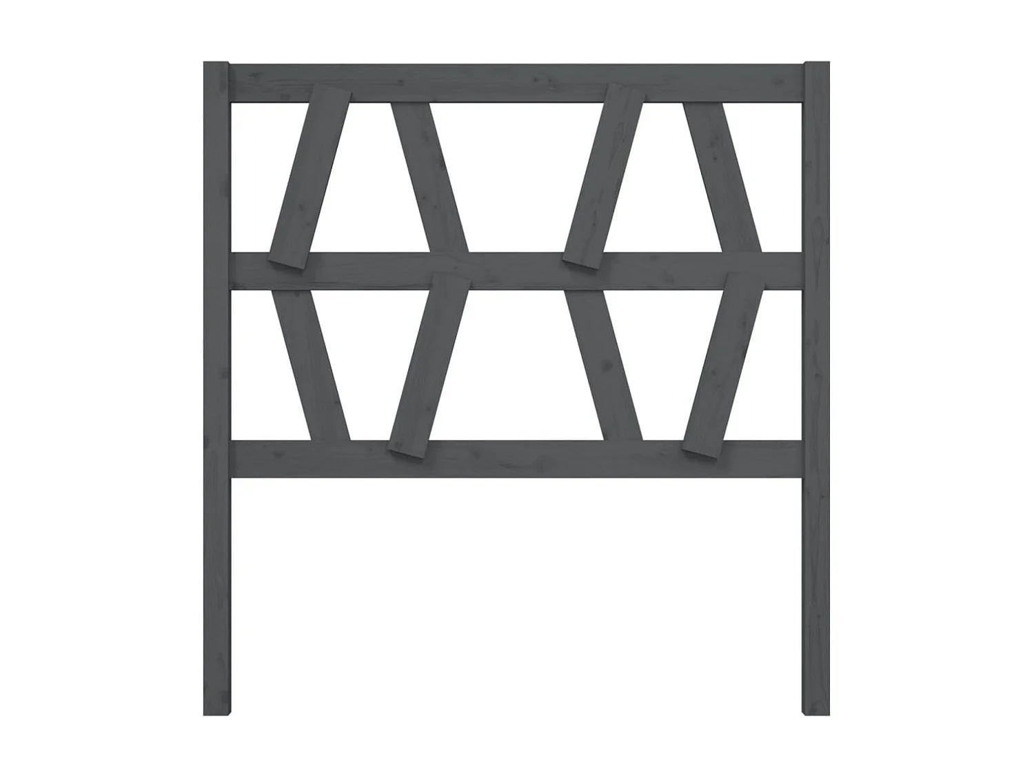 Hoofdbord | Hoofdeinde 106x4x100 cm massief grenenhout grijs