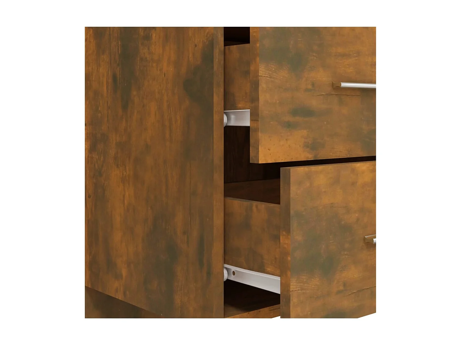 Mueble cabecero | Cabezal de cama | Cabecero de cama y mesitas madera contrachapada roble ahumado