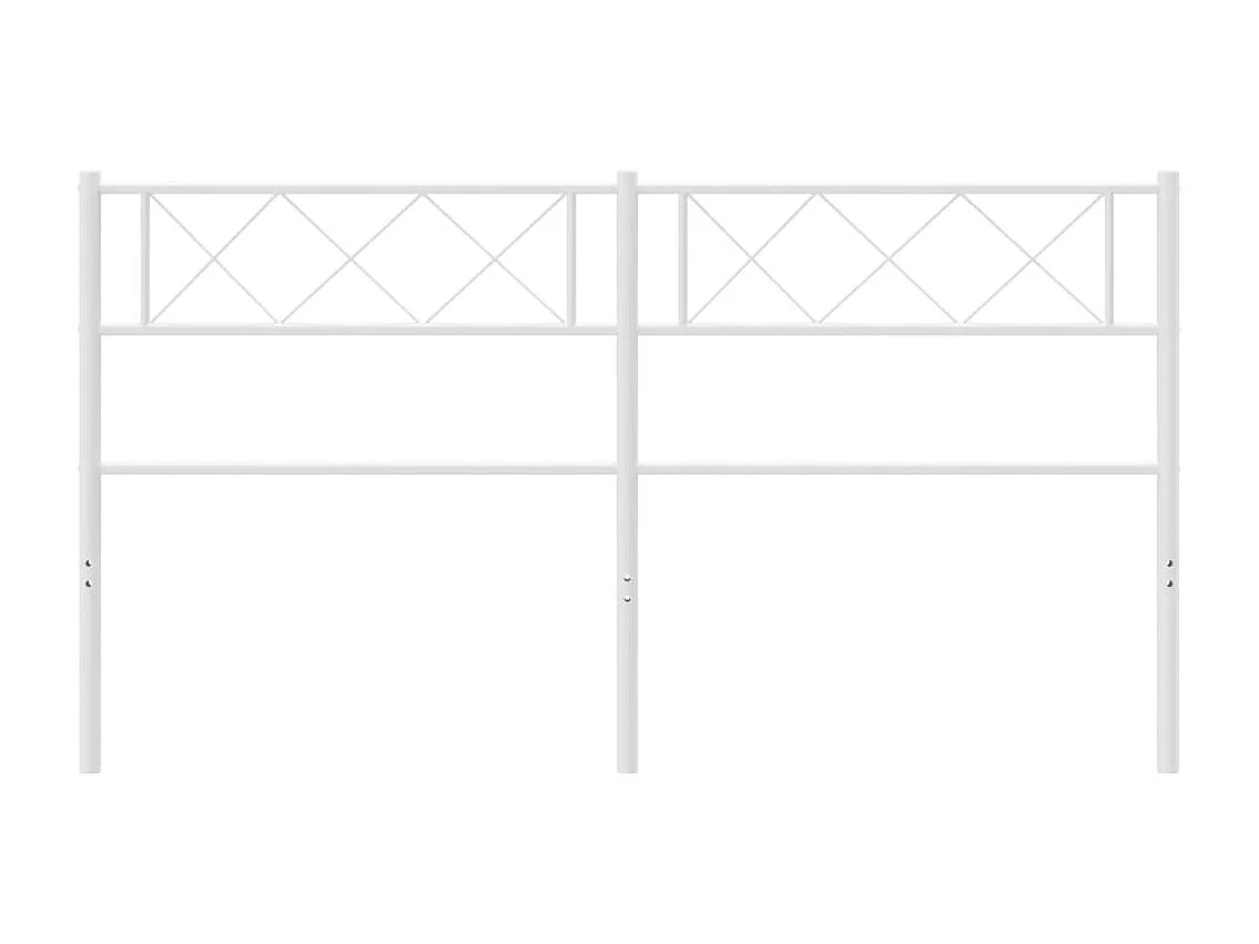 Mueble cabecero | Cabezal de cama | Cabecero de metal blanco 120 cm