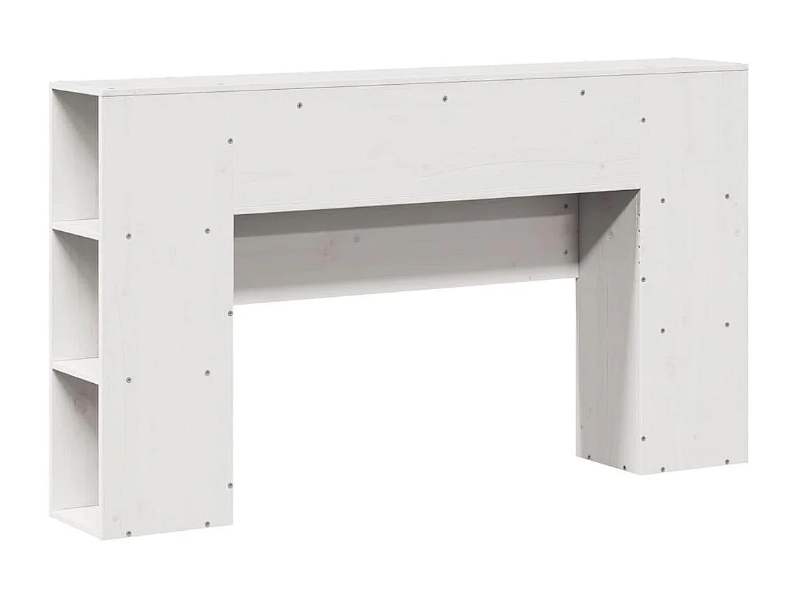 Tête de Lit | Panneau de tête pour lit Moderne avec rangement blanc 150 cm bois massif de pin