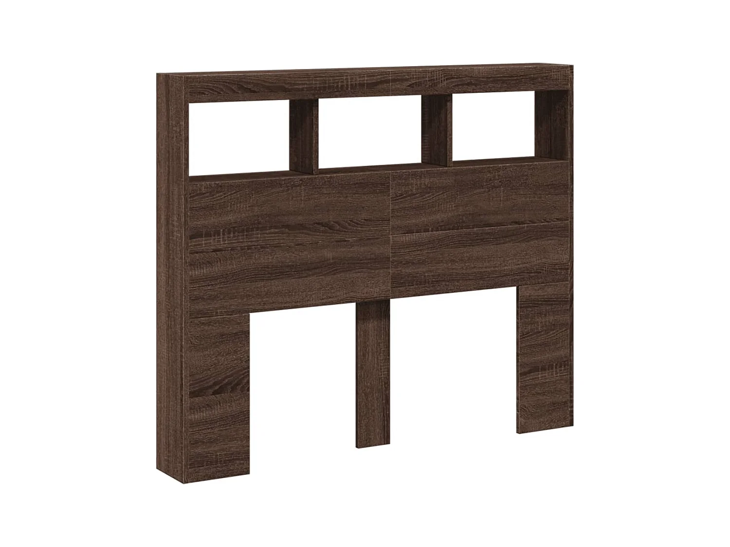 Tête de Lit avec rangement | Armoire de tête de lit avec LED chêne marron 120x17x102 cm