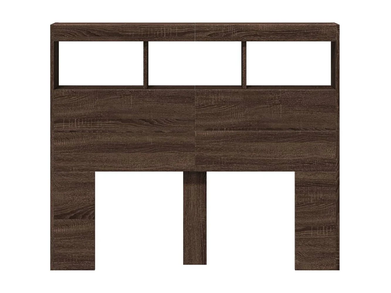 Tête de Lit avec rangement | Armoire de tête de lit avec LED chêne marron 120x17x102 cm