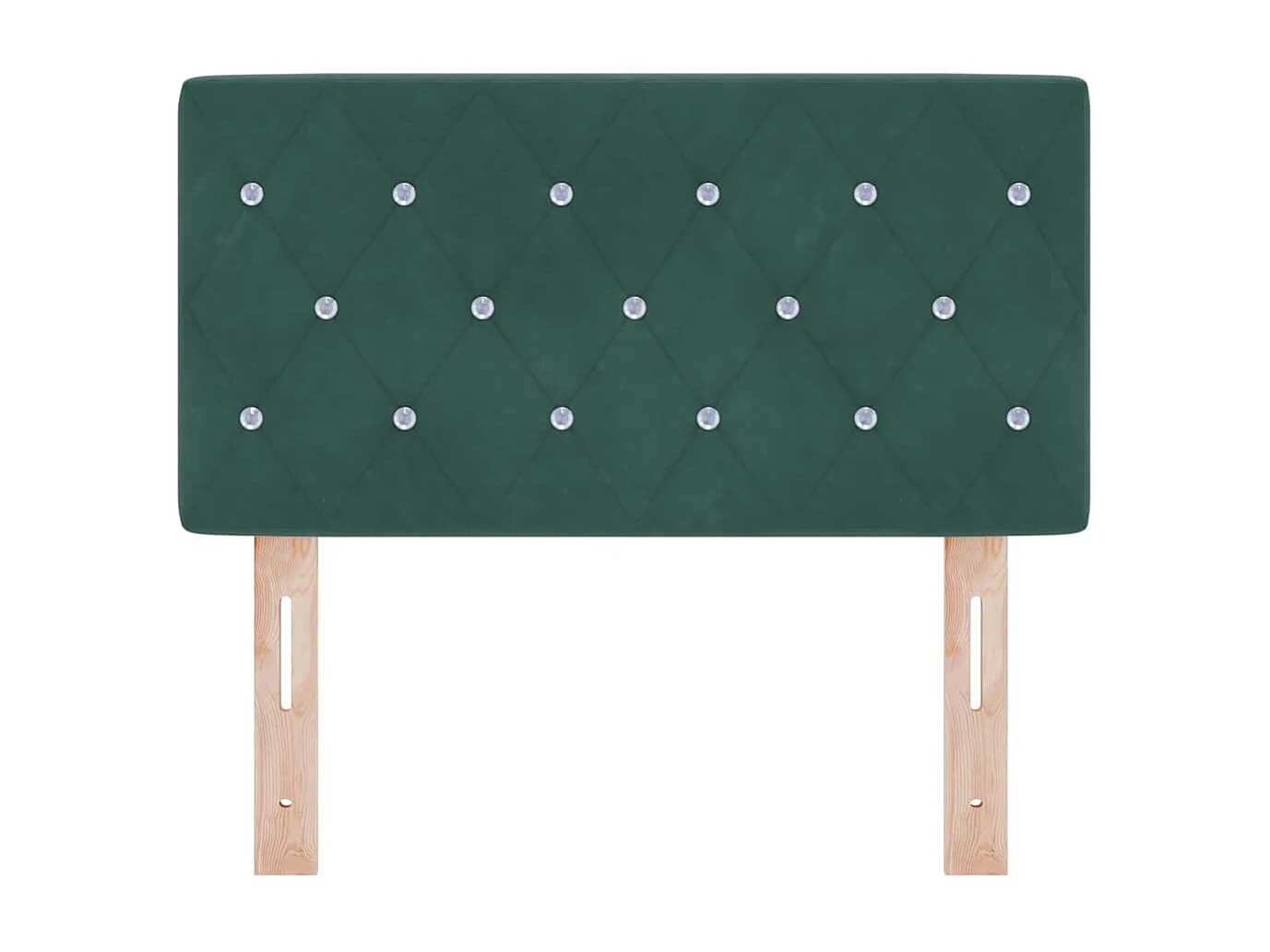 Tête de Lit | Panneau de tête pour lit Moderne en Velours Argyle Manuel Vert foncé 80 cm Velours