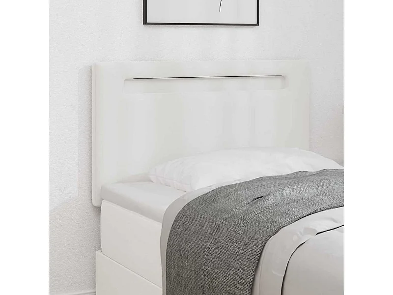 Tête de lit Montage mural | Panneau de tête pour lit Moderne  avec tête de lit Blanc 100 cm PVC