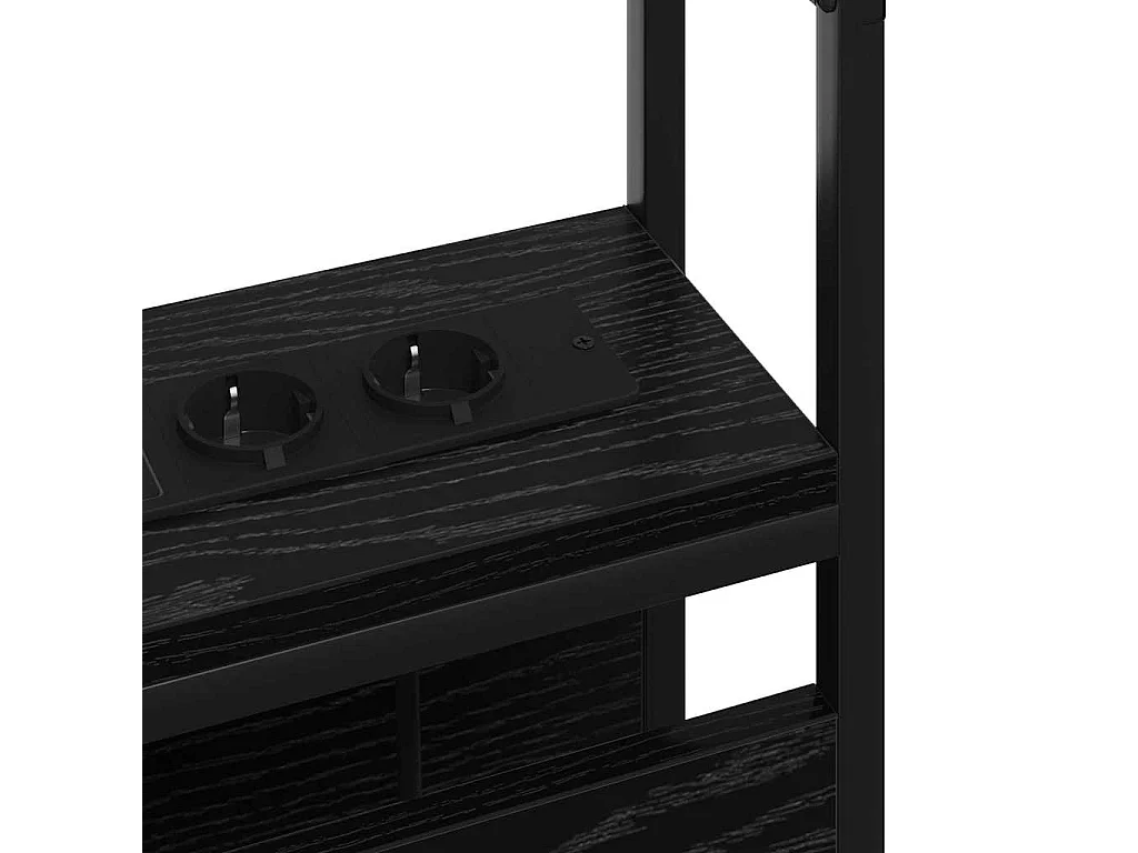 Tête de Lit de rangement | Panneau de tête pour lit Chêne noir 80 cm Bois d'ingénierie