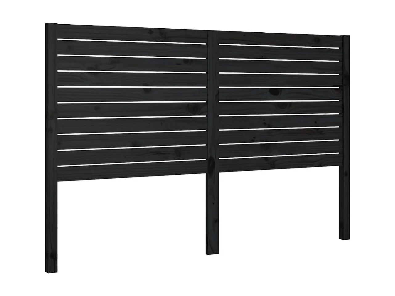 Hoofdbord | Hoofdeinde 126x4x100 cm massief grenenhout zwart