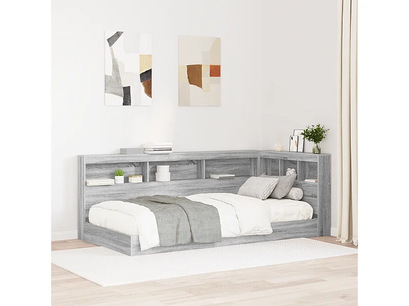 Tête de Lit de rangement | Panneau de tête pour lit Sonoma gris 90 cm Bois d'ingénierie