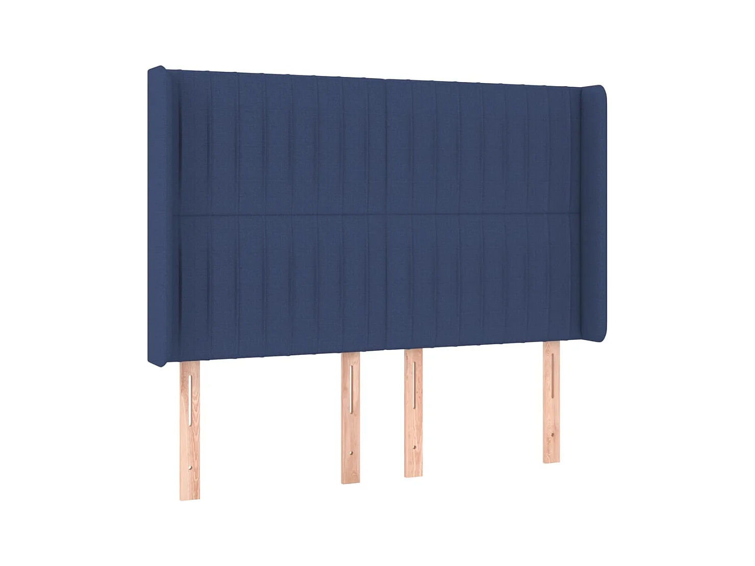 Tête de Lit | Panneau de tête pour lit Moderne avec oreilles Bleu 147x16x118/128 cm Tissu